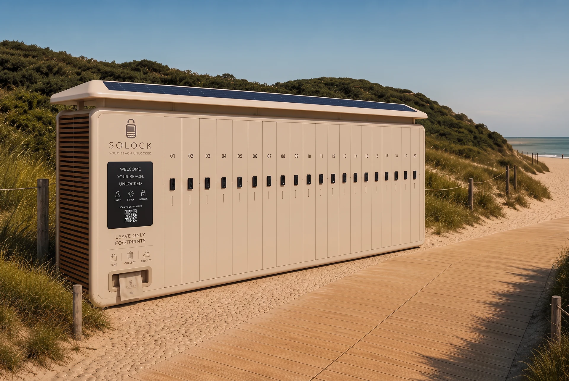 Solock smart beach locker hub aan zee